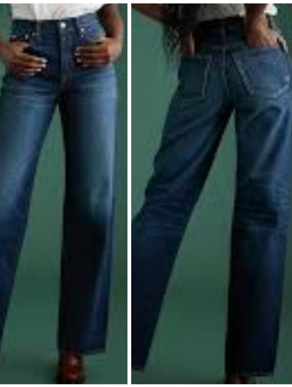 AE77 Premium Stovepipe Blue Organic Cotton Jeans Size 12 Short